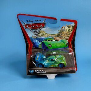 Disney Pixar CARS 2 Movie 1:55 Die Cast Car #8 CARLA VELOSO 2010 Mattel New